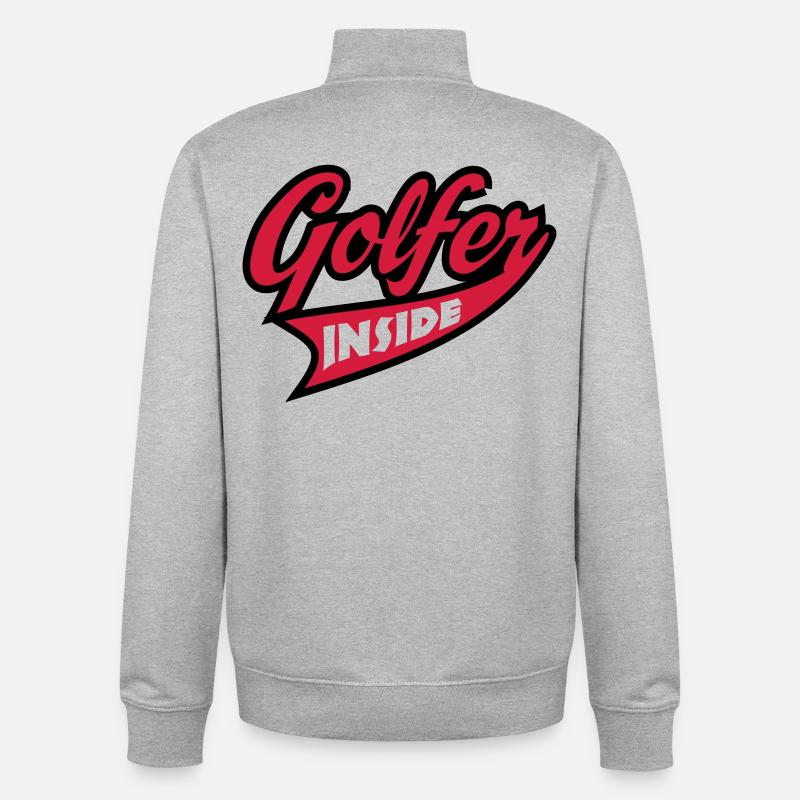 Golf - Unisex Organic Zip Sweatshirt von Stanley/Stella - Grau meliert