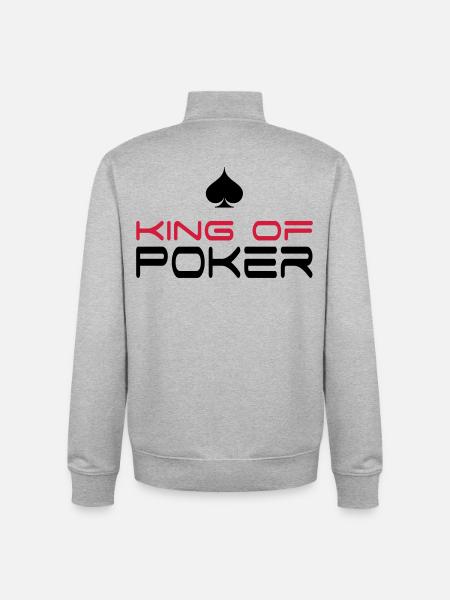 poker - Unisex Organic Zip Sweatshirt by Stanley/Stella - heather grey