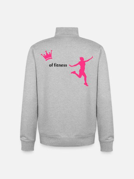 fitness - Unisex Organic Zip Sweatshirt by Stanley/Stella - heather grey