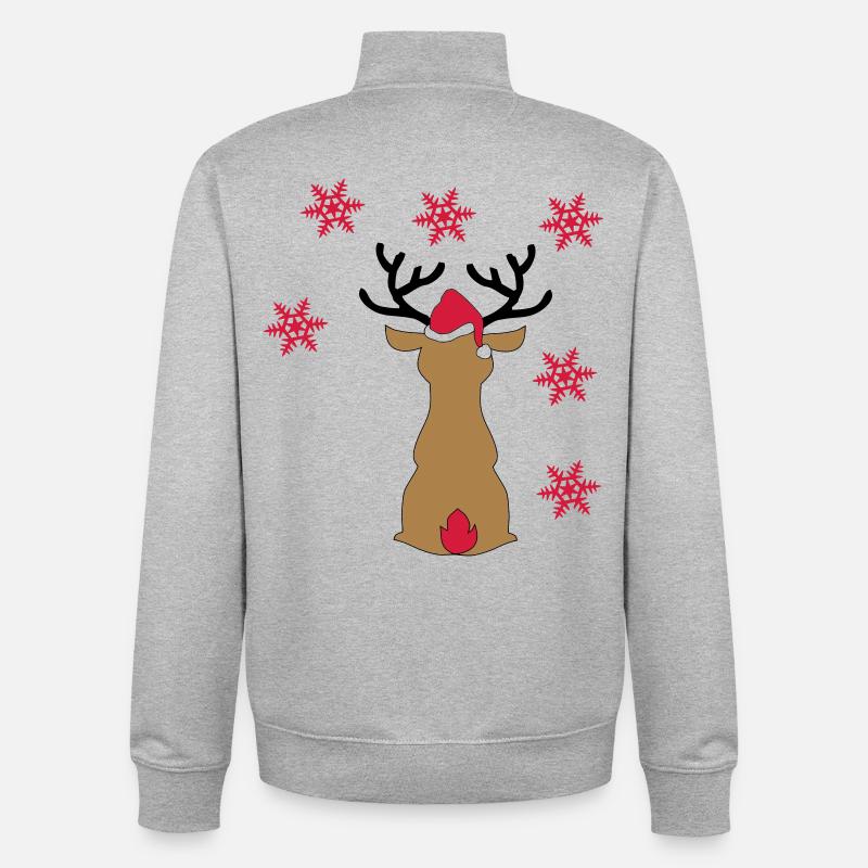 élan - Sweat zippé unisexe en coton bio Stanley/Stella - gris chiné