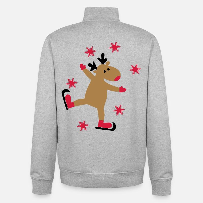 Christmas - Unisex Organic Zip Sweatshirt by Stanley/Stella - heather grey