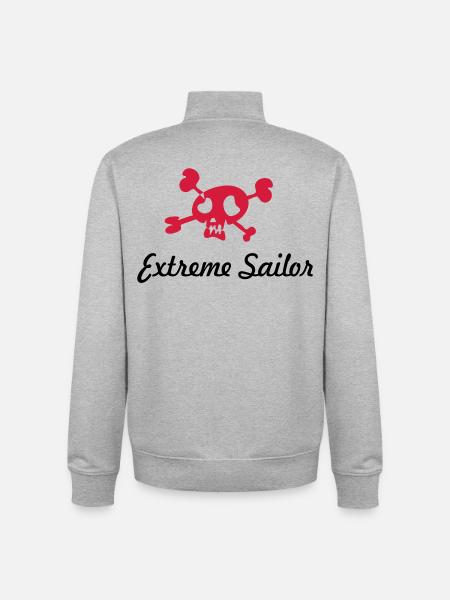 sailing - Unisex Organic Zip Sweatshirt by Stanley/Stella - heather grey