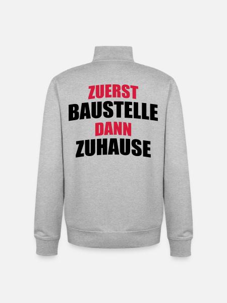 Haus bauen - Unisex Organic Zip Sweatshirt von Stanley/Stella - Grau meliert