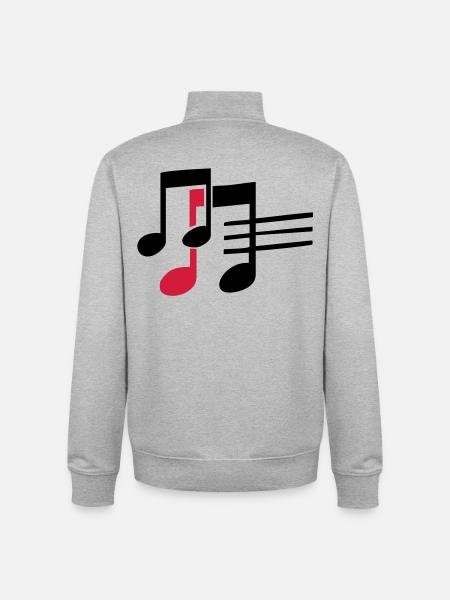 music - Unisex Organic Zip Sweatshirt by Stanley/Stella - heather grey