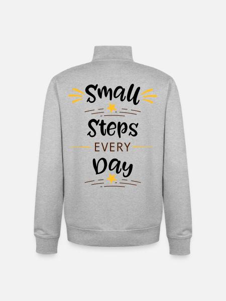Chaque instant brille Emblème de l’Étoile - Sweat zippé unisexe en coton bio Stanley/Stella - gris chiné