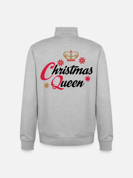 christmas - Unisex Organic Zip Sweatshirt by Stanley/Stella - heather grey