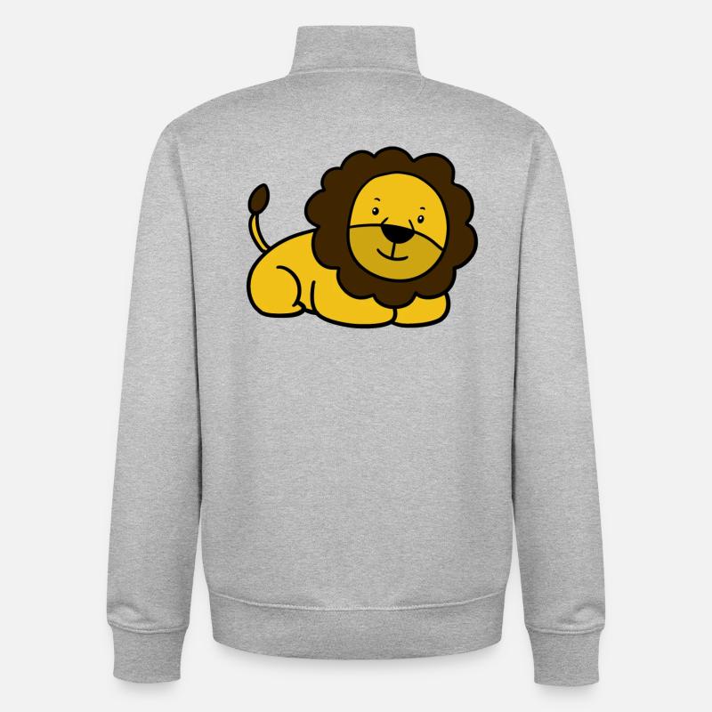 lionceau - Sweat zippé unisexe en coton bio Stanley/Stella - gris chiné
