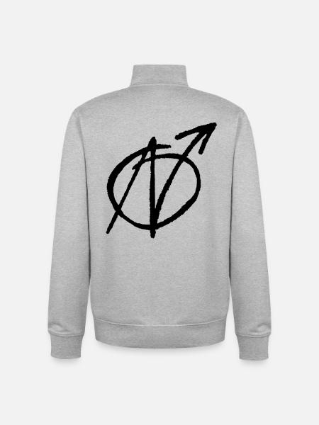 Nazis raus - Unisex Organic Zip Sweatshirt von Stanley/Stella - Grau meliert