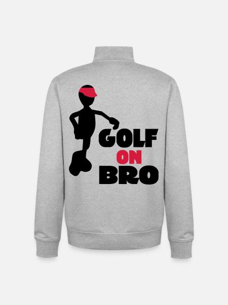 golf - Unisex Organic Zip Sweatshirt by Stanley/Stella - heather grey