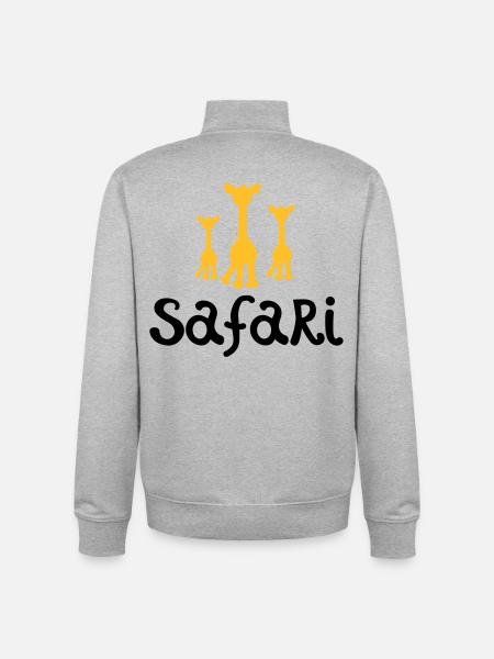safari - Unisex Organic Zip Sweatshirt by Stanley/Stella - heather grey