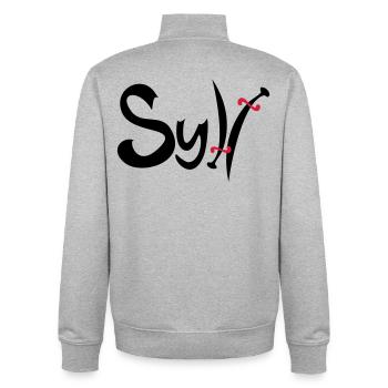 Sylt - Unisex Organic Zip Sweatshirt by Stanley/Stella - heather grey - Back - AI Model Male 185 light (185cm)