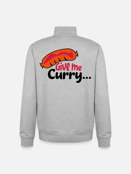 currywurst - Unisex Organic Zip Sweatshirt by Stanley/Stella - heather grey