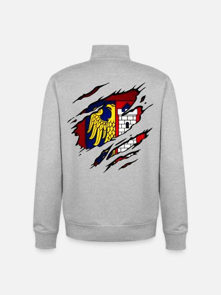 Gleiwitz - Polen - Unisex Organic Zip Sweatshirt von Stanley/Stella - Grau meliert