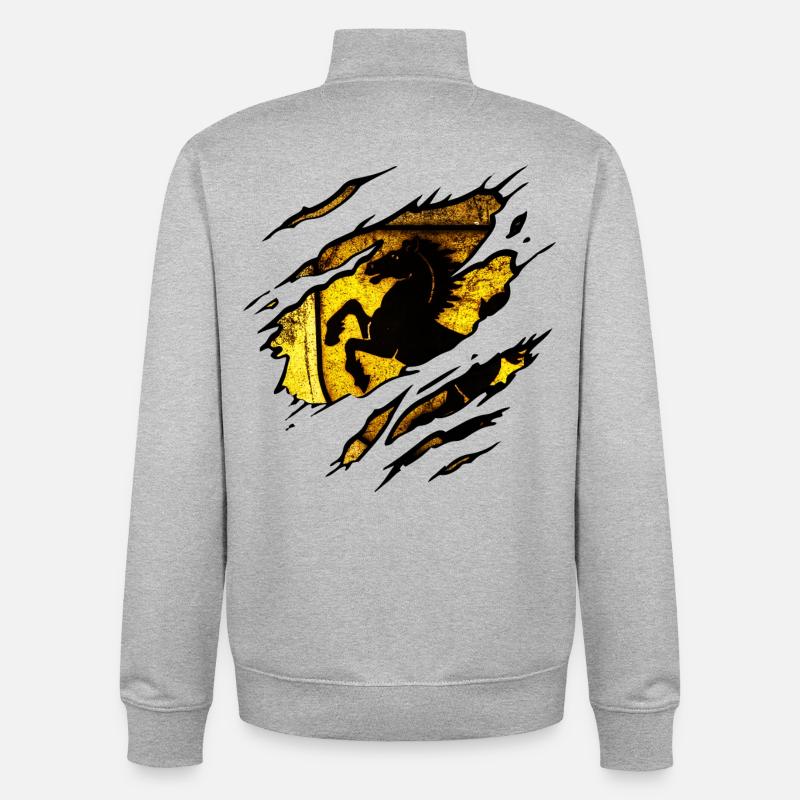 Stuttgart - Stuttgart Torn - Unisex Organic Zip Sweatshirt by Stanley/Stella - heather grey