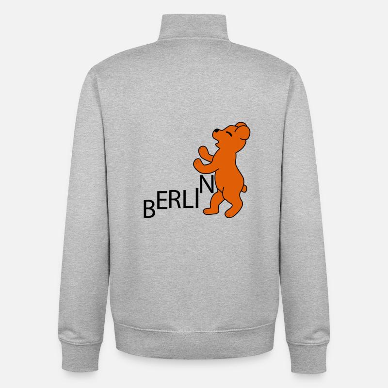 Berlin - Sweat zippé unisexe en coton bio Stanley/Stella - gris chiné