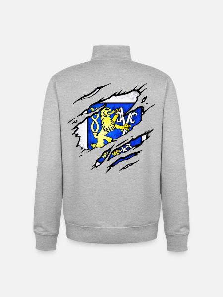 Legnica - Poland - Unisex Organic Zip Sweatshirt by Stanley/Stella - heather grey