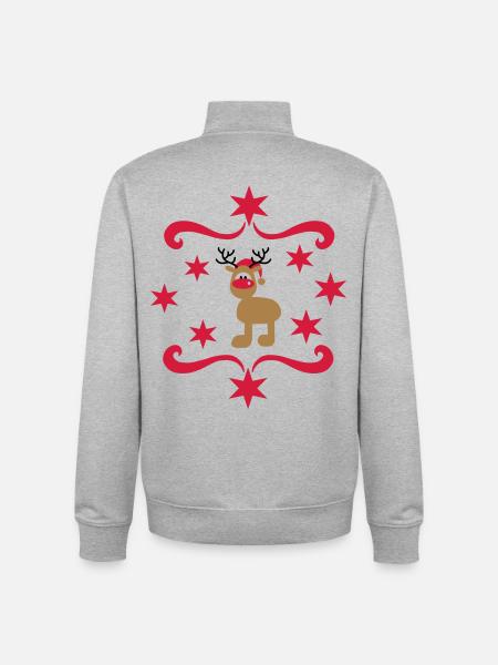 Jour de Noël - Sweat zippé unisexe en coton bio Stanley/Stella - gris chiné