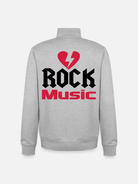 music - Unisex Organic Zip Sweatshirt by Stanley/Stella - heather grey