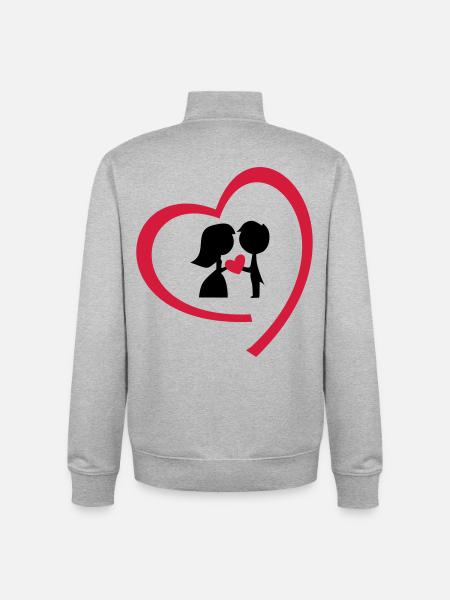 wedding day - Unisex Organic Zip Sweatshirt by Stanley/Stella - heather grey