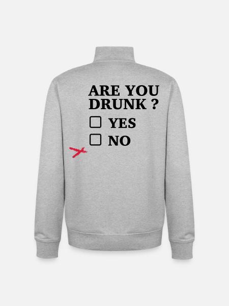 funny toast - Unisex Organic Zip Sweatshirt by Stanley/Stella - heather grey