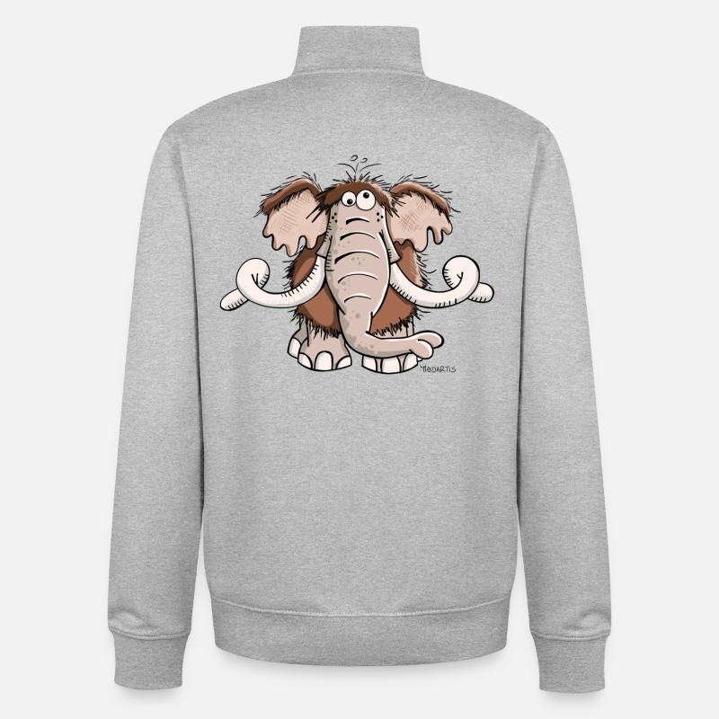 Das Mammut - Unisex Organic Zip Sweatshirt von Stanley/Stella - Grau meliert