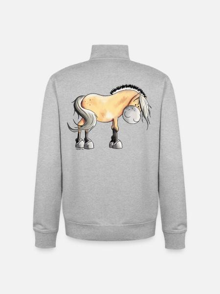 Drolliger Norweger - Unisex Organic Zip Sweatshirt von Stanley/Stella - Grau meliert