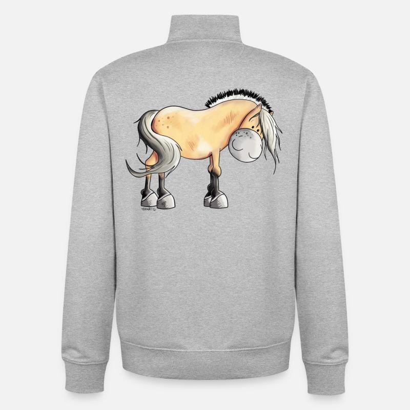 Drolliger Norweger - Unisex Organic Zip Sweatshirt von Stanley/Stella - Grau meliert