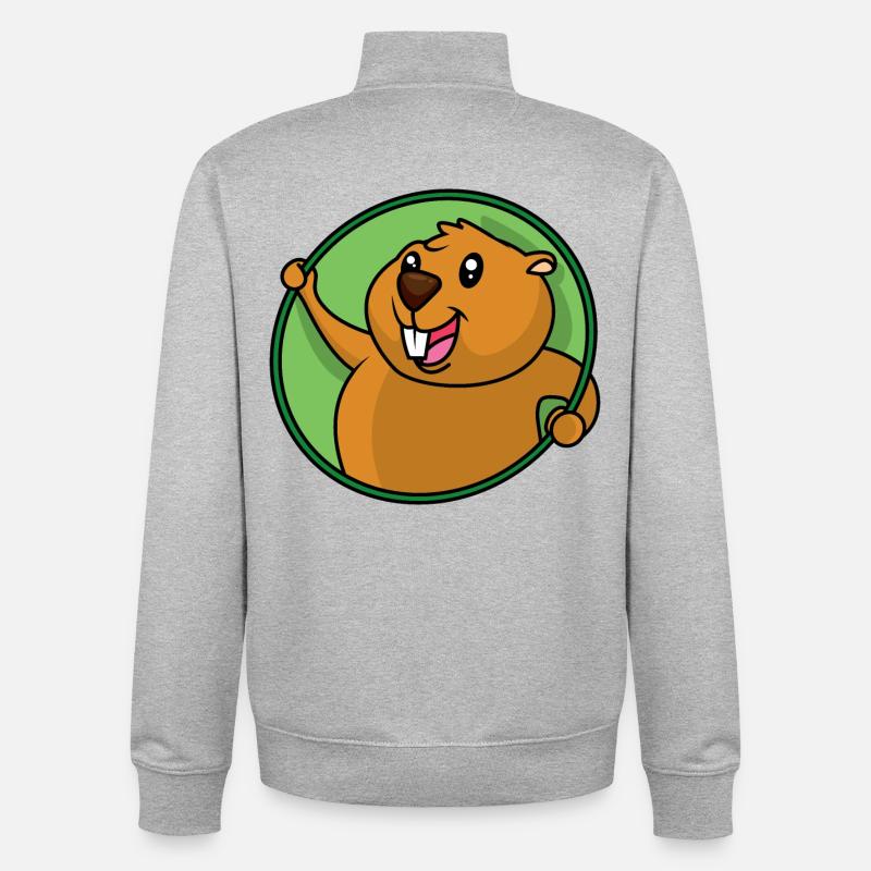 Biber - Unisex Organic Zip Sweatshirt von Stanley/Stella - Grau meliert