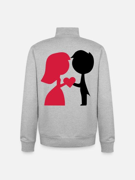 marier - Sweat zippé unisexe en coton bio Stanley/Stella - gris chiné