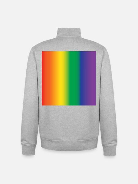 lgbt mouse pad gift idea - Unisex Organic Zip Sweatshirt by Stanley/Stella - heather grey