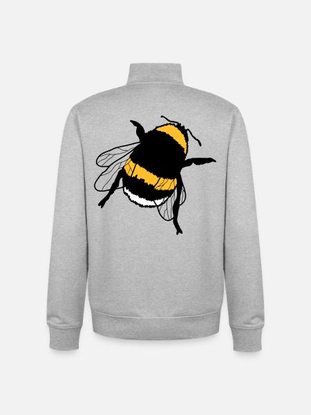 bourdon - Sweat zippé unisexe en coton bio Stanley/Stella - gris chiné