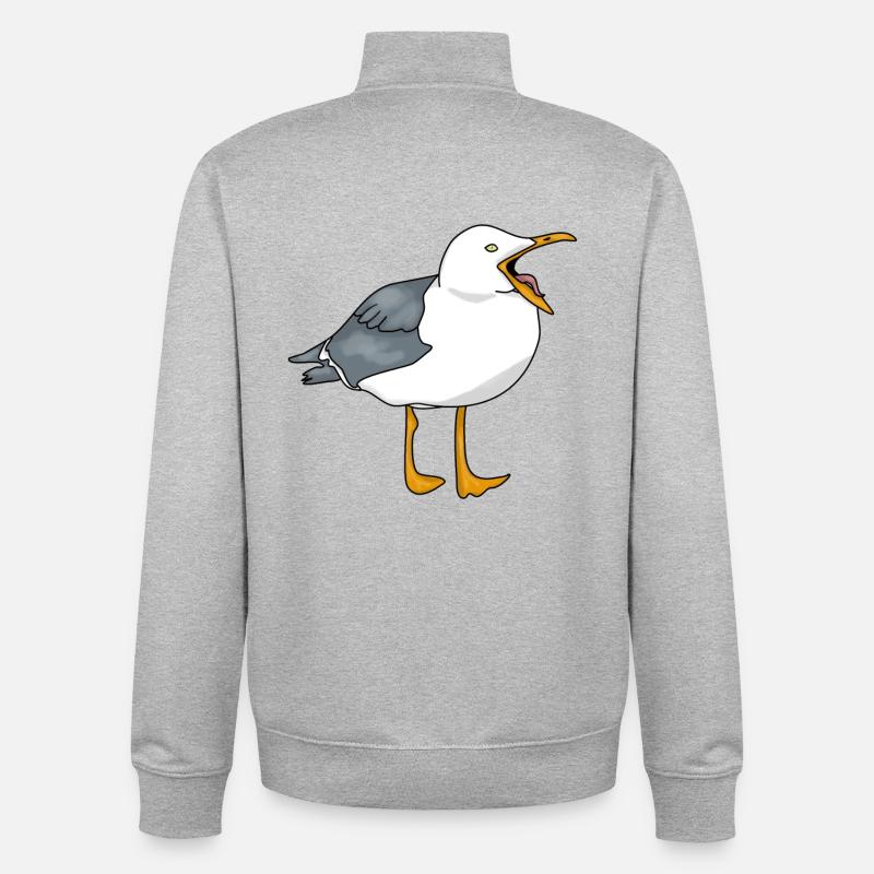 Seagull - Seagull - Sweat zippé unisexe en coton bio Stanley/Stella - gris chiné