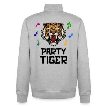 Party animals partying drinking getting drunk - Unisex Organic Zip Sweatshirt by Stanley/Stella - heather grey - Back - AI Model Male 185 light (185cm)