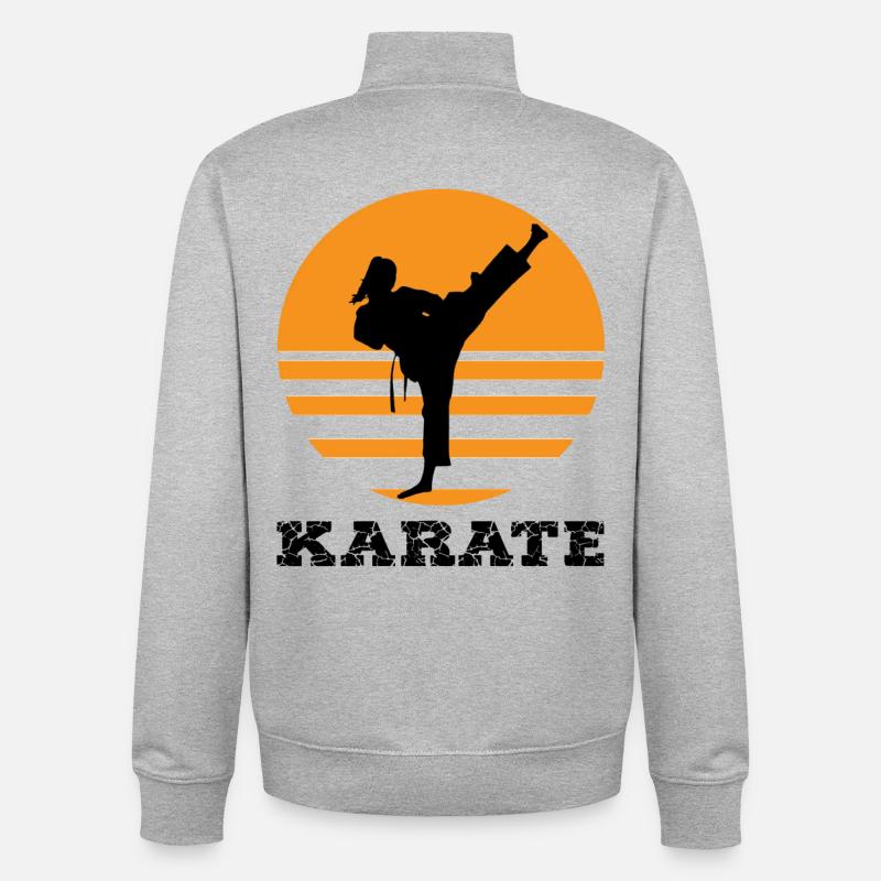 karate - Unisex Organic Zip Sweatshirt von Stanley/Stella - Grau meliert