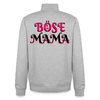Böse Mama Muttertag Lustig Sarkastisch Alles Gute - Unisex Organic Zip Sweatshirt von Stanley/Stella - Grau meliert - Hinten - AI Model Male 185 light (185cm)