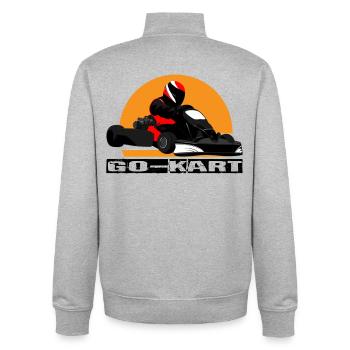 Go kart - Unisex Organic Zip Sweatshirt by Stanley/Stella - heather grey - Back - AI Model Male 185 light (185cm)
