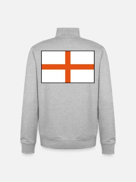Indicateur d’Angleterre 2 - Sweat zippé unisexe en coton bio Stanley/Stella - gris chiné