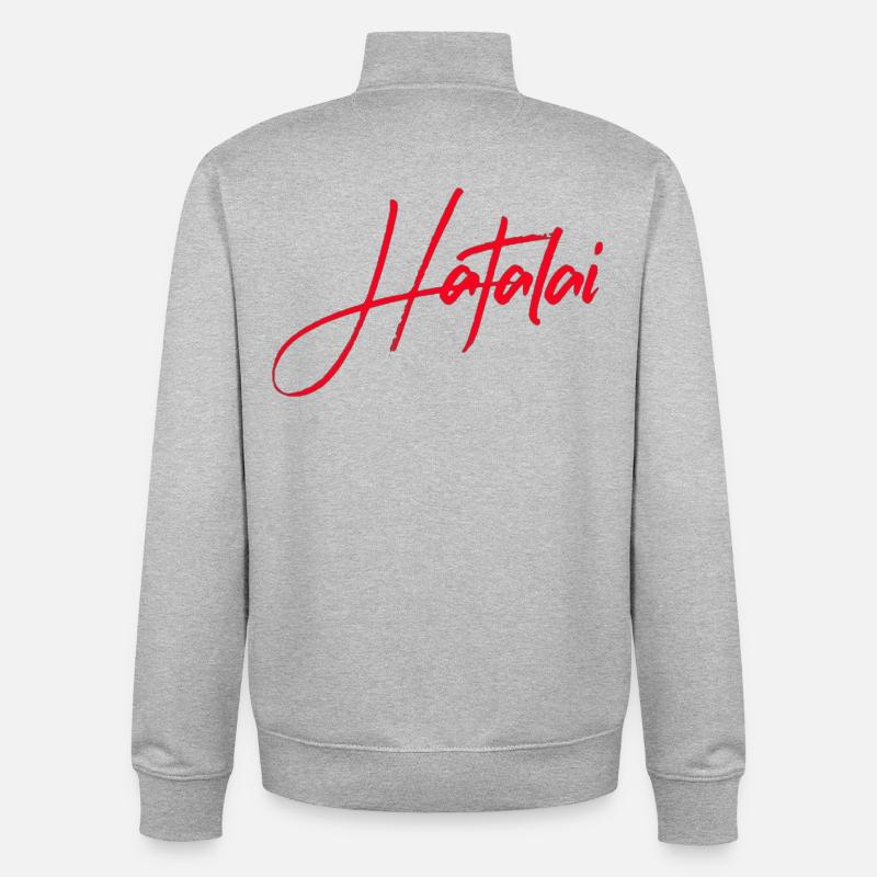 Hatalai Hatalai Hatalai - Sweat zippé unisexe en coton bio Stanley/Stella - gris chiné