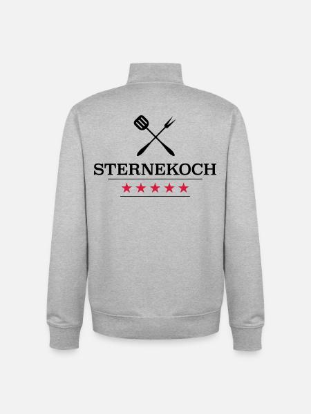 Sternekoch - Unisex Organic Zip Sweatshirt von Stanley/Stella - Grau meliert