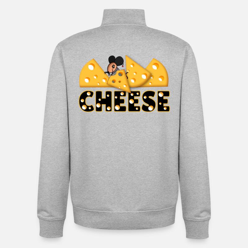 Cheese - Unisex Organic Zip Sweatshirt von Stanley/Stella - Grau meliert