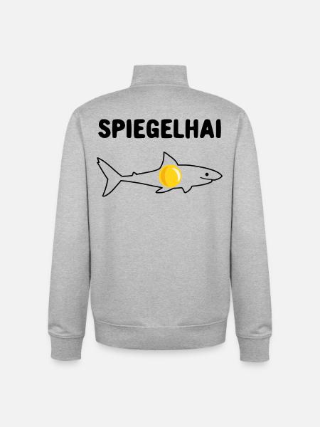 Spiegelhai Hai Spiegelei Wortwitz - Unisex Organic Zip Sweatshirt von Stanley/Stella - Grau meliert