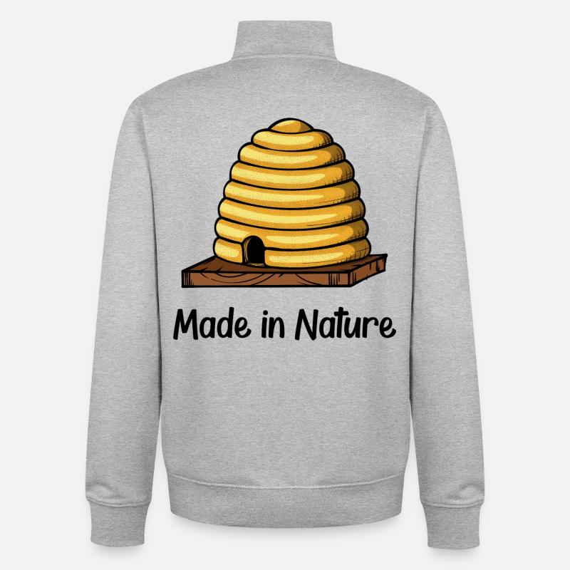 Lebensraum Statement Natur - Unisex Organic Zip Sweatshirt von Stanley/Stella - Grau meliert