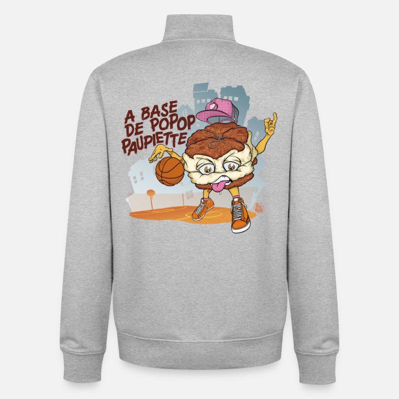 Paupiette - Sweat zippé unisexe en coton bio Stanley/Stella - gris chiné