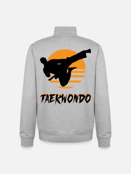 Taekwondo - Unisex Organic Zip Sweatshirt by Stanley/Stella - heather grey