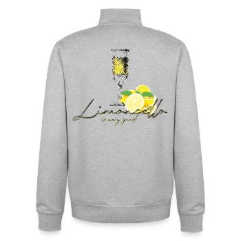 Limoncello (Limoncello) - Sweat zippé unisexe en coton bio Stanley/Stella - gris chiné - Dos - AI Model Male 185 light (185cm)