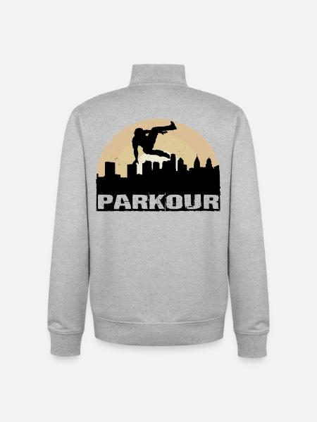 Parkour - Sweat zippé unisexe en coton bio Stanley/Stella - gris chiné