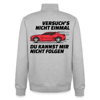 Autofahren Autofahrer Rennauto Auto Statement - Unisex Organic Zip Sweatshirt von Stanley/Stella - Grau meliert - Hinten - AI Model Male 185 light (185cm)