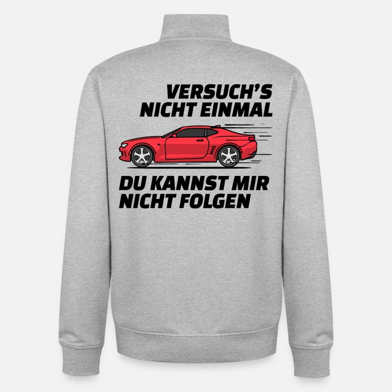 Autofahren Autofahrer Rennauto Auto Statement - Unisex Organic Zip Sweatshirt von Stanley/Stella - Grau meliert
