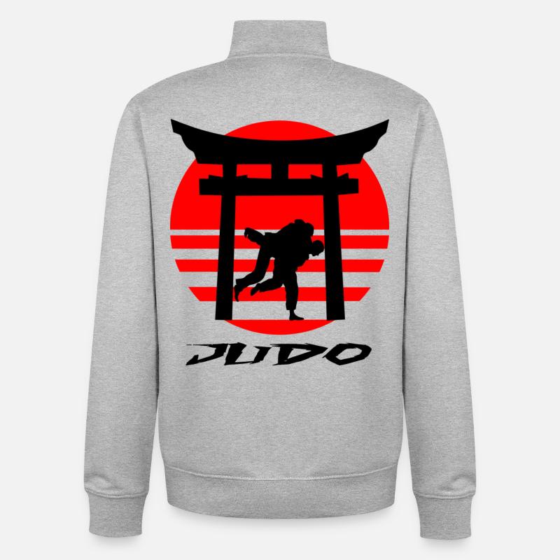 Judo - Unisex Organic Zip Sweatshirt by Stanley/Stella - heather grey