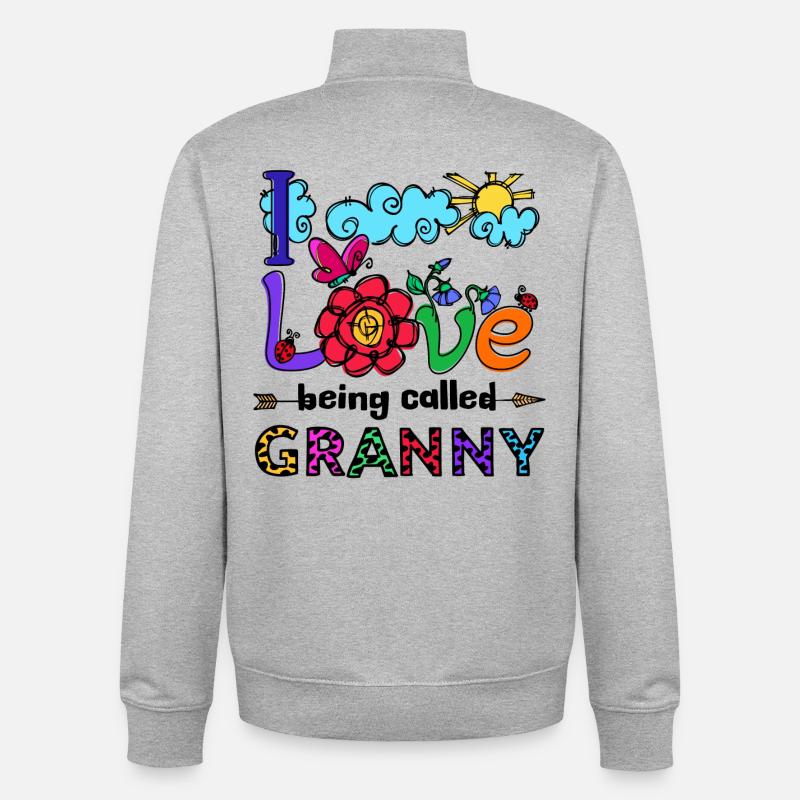 Alte Frau Großmutter Oma Statement Rentnerin - Unisex Organic Zip Sweatshirt von Stanley/Stella - Grau meliert